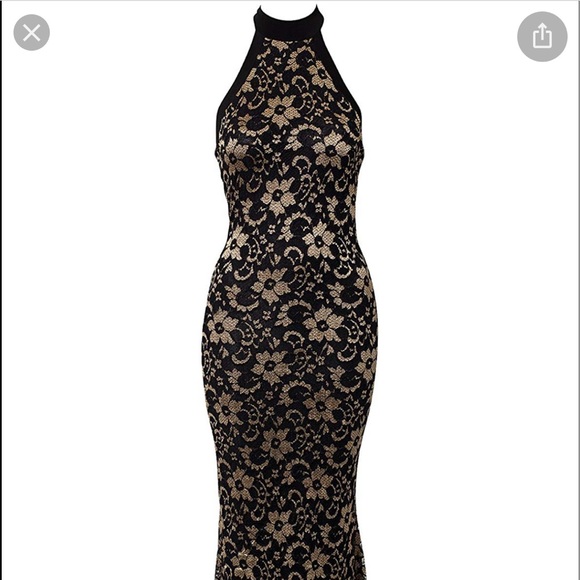 Fits 6-8 Black and gold halter mermaid - Picture 4 of 8